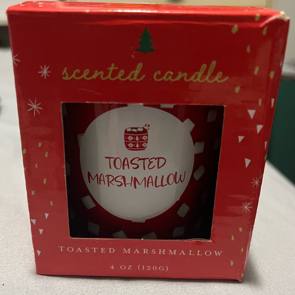 Toasted Marshmallow Scented Candle - Red